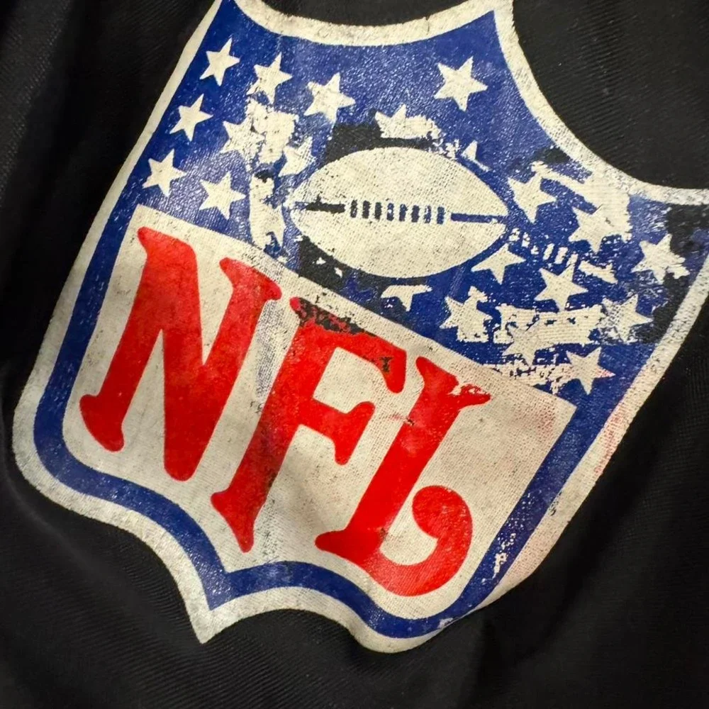 Vintage Starter Oakland Raiders Hooded Windbreaker Jacket Mens L 90s NFL Black